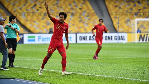 Penyerang Timnas Indonesia U-16, Bagus Kahfi, mencetak satu gol ke gawang Iran.