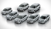 Ini line up lengkap Skoda sekarang di luar negeri. Ada mobil sedan, SUV, hatchback dan city car. Foto: Newspress/Skoda