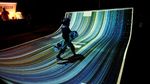 Kerennya Arena Skateboard Bermandikan Cahaya