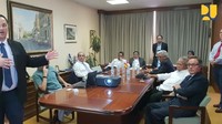 Menteri Pekerjaan Umum dan Perumahan Rakyat (PUPR) Basuki Hadimuljono berada di Madrid, Spanyol dalam rangka Business Indonesia Roundtable Meeting yang berlangsung Jumat, 21 September 2018. Pertemuan tersebut bertujuan untuk meningkatkan kerjasama Indonesia-Spanyol baik pada level government to goverment (G2G) maupun business to business (B2B) khususnya di bidang pembangunan infrastruktur. Pool/Kementerian PUPR.