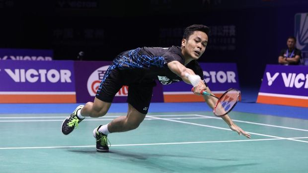 Anthony Ginting tampil impresif di final China Terbuka 2018 melawan Kento Momota.