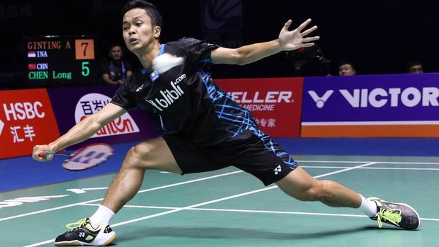 Anthony Ginting dua kali tumbang di babak pertama pada seri turnamen Eropa.