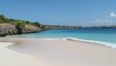 Potret Pantai Pink yang Menggoda di Lombok Timur
