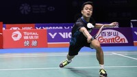 Pemain yang dibesarkan SGS PLN Bandung dan tampil sebagai satu-satunya wakil Indonesia di final turnamen super 100 tersebut mengalahkan Momota dengan skor 23-21, 21-19. Dok. Humas PBSI.