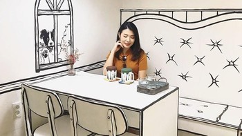 Kafe ini begitu unik dan sangat instagrammable, karena seluruh interiornya diidesain bernuansa kartun. (Foto: Bored Panda)