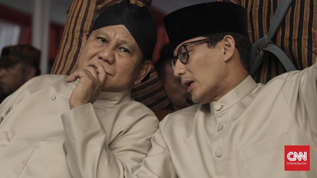 Prabowo-Sandi Simulasi Debat Perdana di Hambalang