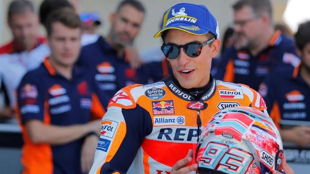 Marc Marquez tak mau menganggap dirinya sudah jadi juara dunia meski unggul 72 poin dengan lima seri tersisa.