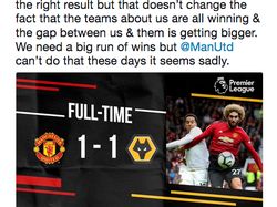 Beragam Reaksi Netizen Usai MU Seri di Kandang Sendiri