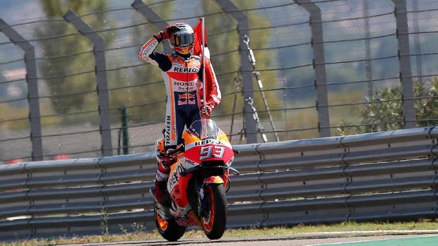 Marc Marquez unggul 77 poin atas Andrea Dovizioso usai balapan MotoGP Thailand.