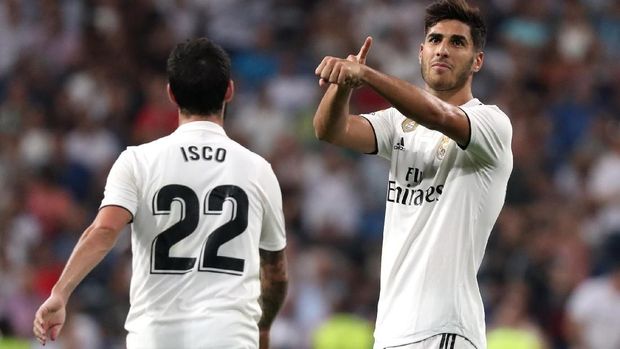 Marco Asensio (kanan) disebut-sebut yang diinginkan Cristiano Ronaldo ke Juventus. (