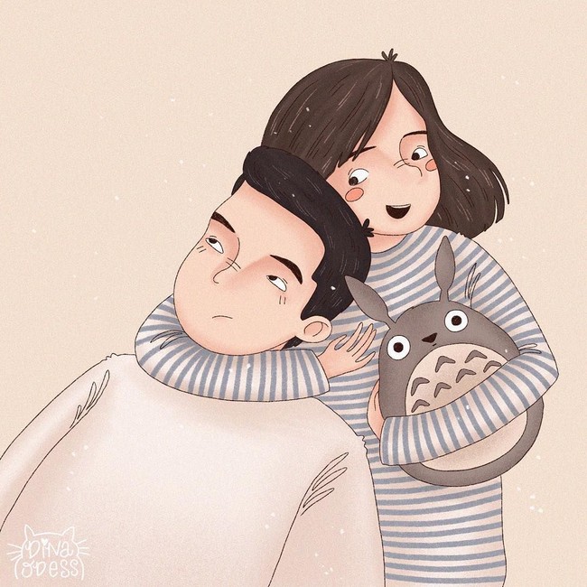 Ada seseorang yang bisa diajak untuk bercanda dan berbagi keluh kesah. (Foto: Instagram/@dina.odess)