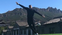 Tembok China pun terlihat di kejauhan (davidbeckham/Instagram)