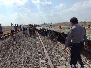 KA Barang Tergelincir di Grobogan, Jalur Lintasan Tetap Normal