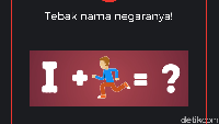 Coba tebak nama negaranya! Clue: ada bahasa Inggrisnya. (Foto: detikcom)