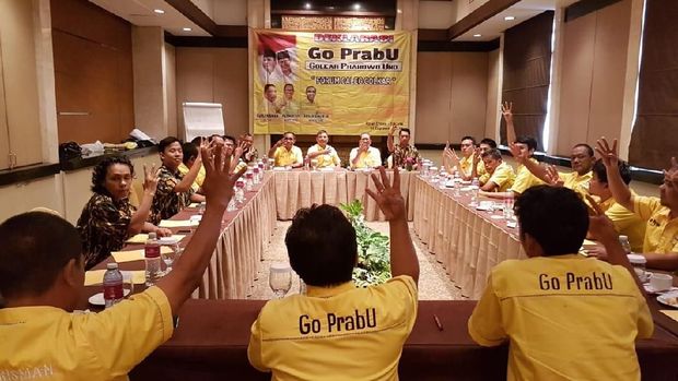 Bentuk Go PrabU, Sejumlah Caleg Golkar Dukung Prabowo-Sandi