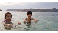 Anak-anak Wulan yang lain, London dan Jeremiah juga ikut mengangkat-angkat bintang laut. Menurut Dr Ir Diah Permata Msc, Dosen Fakultas Perikanan dan Ilmu Kelautan (FPIK) UNDIP, mengangkat-angkat seperti itu bisa membuat stress si bintang laut. (Instagram/wulanguritno)
