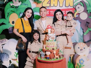 Sempat Diterpa Isu Perselingkuhan, Stevie Agnecya dan Suami Rayakan Ultah Anak