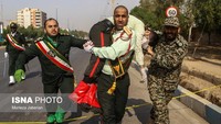 Parade militer Iran diserang kelompok separatis Patriotic Arab Democratic Movement di kota Ahvaz, Iran, Sabtu (22/9/2018) waktu setempat. ISNA Photo/via Reuters.
