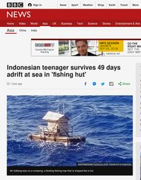 Kisah Aldi 'Life of Pi' Terombang-ambing di Laut 49 Hari Mendunia