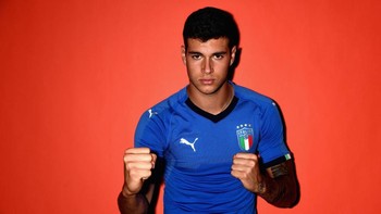 Pietro Pellegri (striker) dari Parma punya rating rata-rata 67 dan potensi pertambahan rating 20 (jadi 87). (Foto: Claudio Villa/Getty Images)