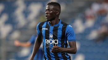 Musa Barrow (striker) dari Atalanta punya rating rata-rata 66 dan potensi pertambahan rating 20 (jadi 86). (Foto: Emilio Andreoli/Getty Images)
