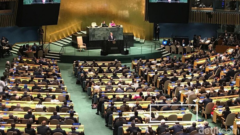 Pembukaan Sidang Umum PBB Dimulai, Kursi Venezuela Tampak Kosong Pembukaan Sidang Umum PBB Dimulai, Kursi Venezuela Tampak Kosong