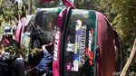 Ini Penampakan Bus Rombongan SMK Karanganyar yang Terjun ke Jurang