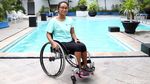 Lumpuh Tak Bikin Atlet Cantik Laura Dinda Tinggalkan Kolam Renang