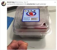 Jarum dalam Stroberi Kemasan Kini Ditemukan di Singapura
