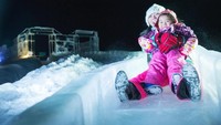 Foto: Fasilitas lain yang bisa kamu rasakan adalah seluncuran esnya. Asyik nih untuk bermain dengan si kecil. (Ice Village)
