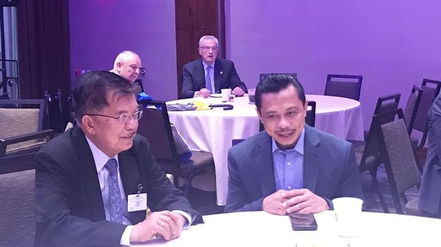 JK Sarapan Bareng Imam Masjid di New York Shamsi Ali