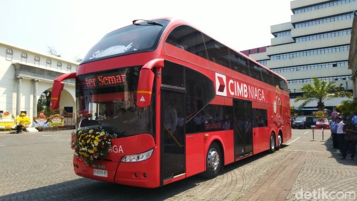 Si Denok, bus tingkat wisata Kota Semarang, Rabu (26/9/2018).
