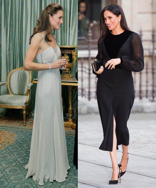 Kedua Duchess menghadiri pameran seni di London untuk tugas pertama mereka tampil solo di depan publik. Foto: Getty Images