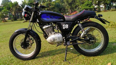 Modif Suzuki Thunder 125 Si Api Biru