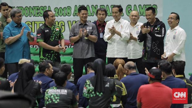 Presiden Jokowi meninjau persiapan GBK dan atlet Indonesia jelang Asian Para Games 2018.