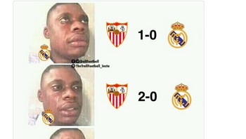 Kamu fans El Real apa perasaanmu seperti ini juga saat melihat skor kekalahan tim kesayanganmu? (Foto: Twitter)