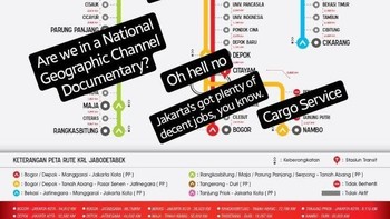 Ini versi lain dari peta lucu Jabodetabek. Foto: Internet