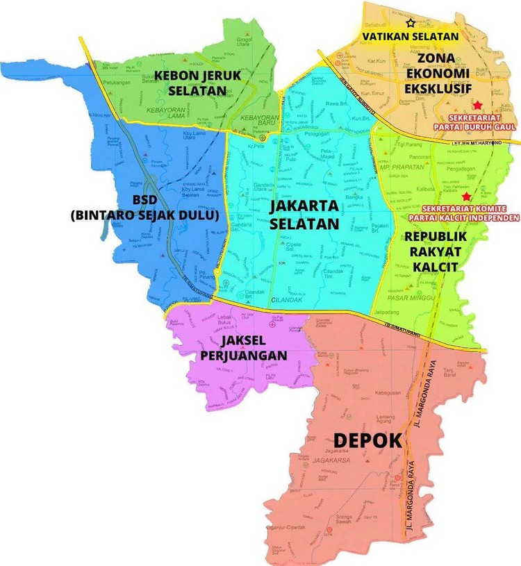 Yogyakarta Lengkapi Kumpulan Peta  Lucu Jaksel dkk Foto 4
