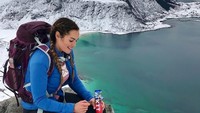 Sedangkan ini saat dia berkunjung ke Pantai Haukland. (narten86/Instagram)
