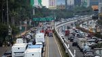 Hangus, Ini Penampakan Gerbang Tol Depan BPK yang Terbakar