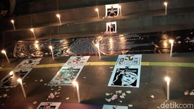 Aksi Lilin di Bandung, Kelompok Suporter Suarakan Perdamaian