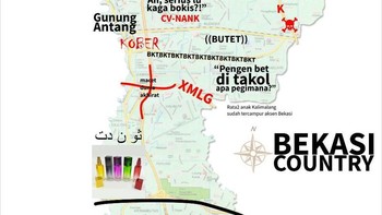 Tak lama berselang, giliran peta Jakarta Timur alias Jaktim yang muncul. Foto: Internet