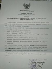 Imbauan Bupati Bondowoso Baru, Salat Tepat Waktu dan Berjemaah