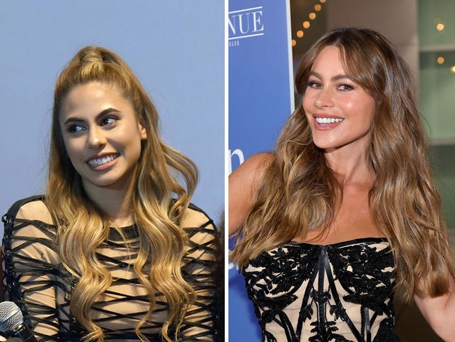 Anak artis Valerie Thomas memiliki bibir tebal, rambut panjang dan wajah oval. Ketika fotonya dibandingkan, selebgram ini ternyata mirip aktris Sofia Vergara. Foto: Dok. Getty Images, detikfoto