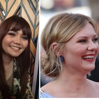 Sama-sama berwajah bulat dan memiliki senyuman yang lebar, Rina Nose disebut seperti pinang dibelah dua dengan Kristen Dunst. Foto: Dok. Getty Images, detikfoto