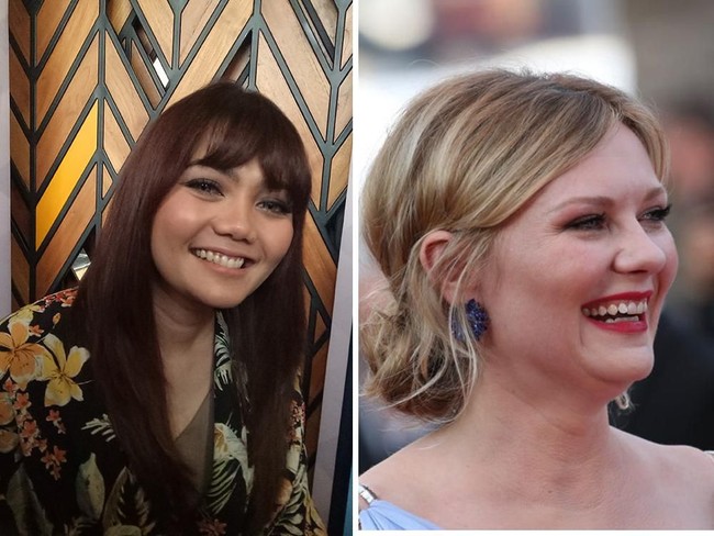 Sama-sama berwajah bulat dan memiliki senyuman yang lebar, Rina Nose disebut seperti pinang dibelah dua dengan Kristen Dunst. Foto: Dok. Getty Images, detikfoto