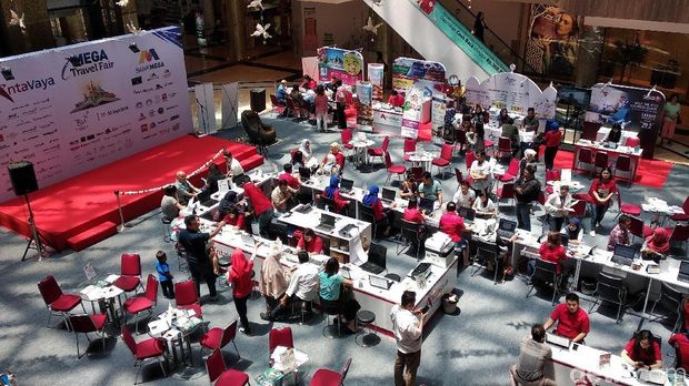 Suasana di Mega Travel Fair Bandung (Dony/detikTravel)