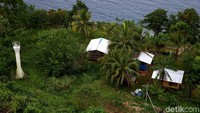 Potret salah satu rumah sederhana warga Papua Nugini.