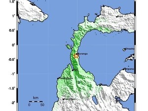 Berikut Ini Posisi Gempa 7,7 SR Guncang Sulteng