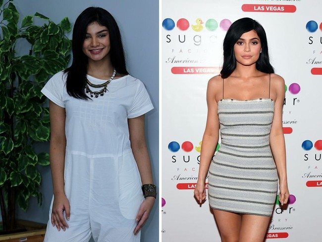 Model asal Semarang Jihane Almira sempat viral karena wajahnya yang sangat mirip dengan Kylie Jenner. Keduanya sama-sama memiliki bentuk alis tinggi dan bibir tebal nan seksi. Foto: Dok. Getty Images, detikfoto